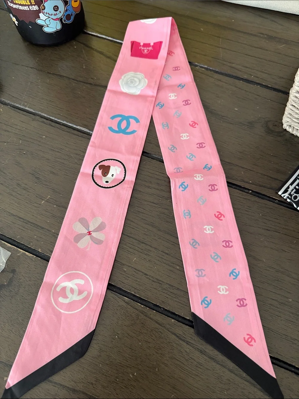 Pink Printed Twilly Scarf